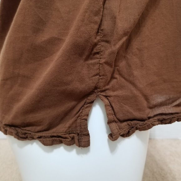 Aeropostale top Small sleeveless smocked beaded embellished babydoll Y2K - Picture 5 of 14